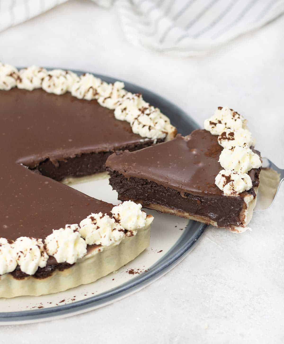 Chocolate Buttermilk Pie slice