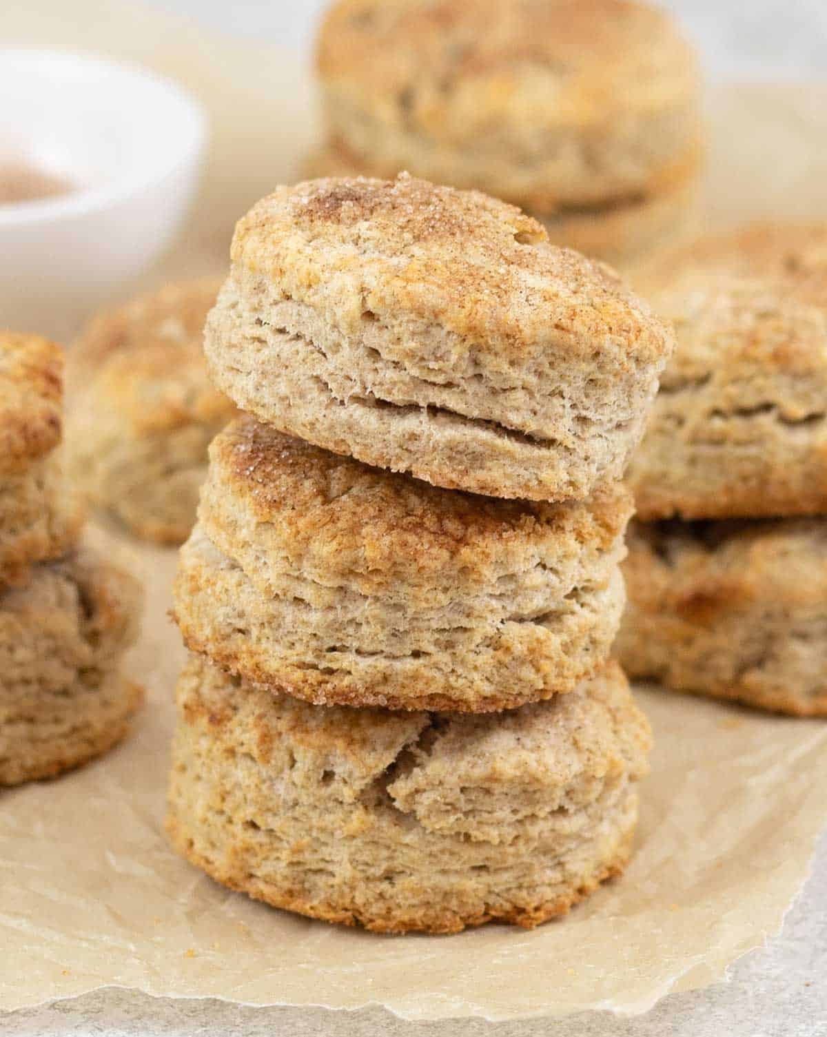 Cinnamon Scones on top of each others