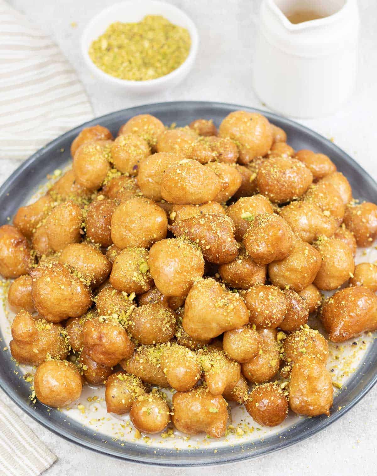  Loukoumades in a serving plate