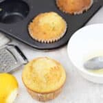 Lemon Drizzle Muffins and a small lemon sugar bowl