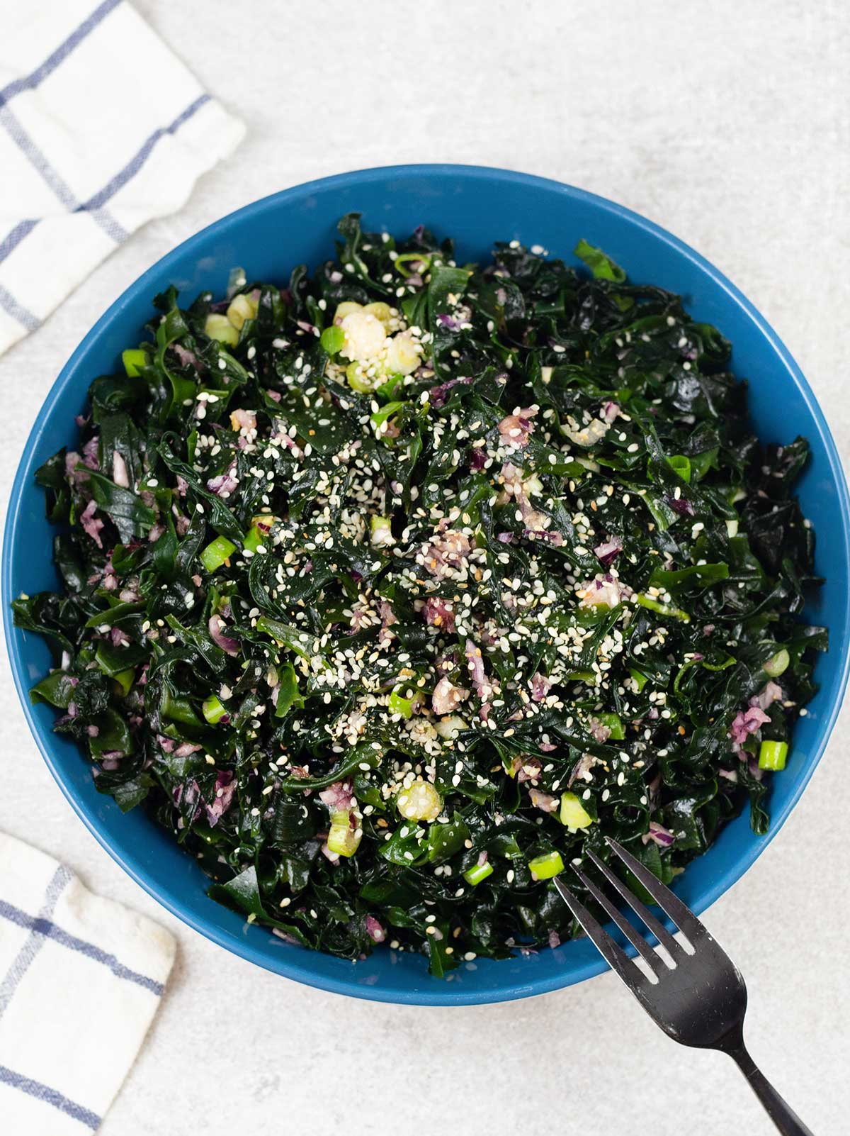 a bowl of Japanese Seaweed Salad (Wakame)