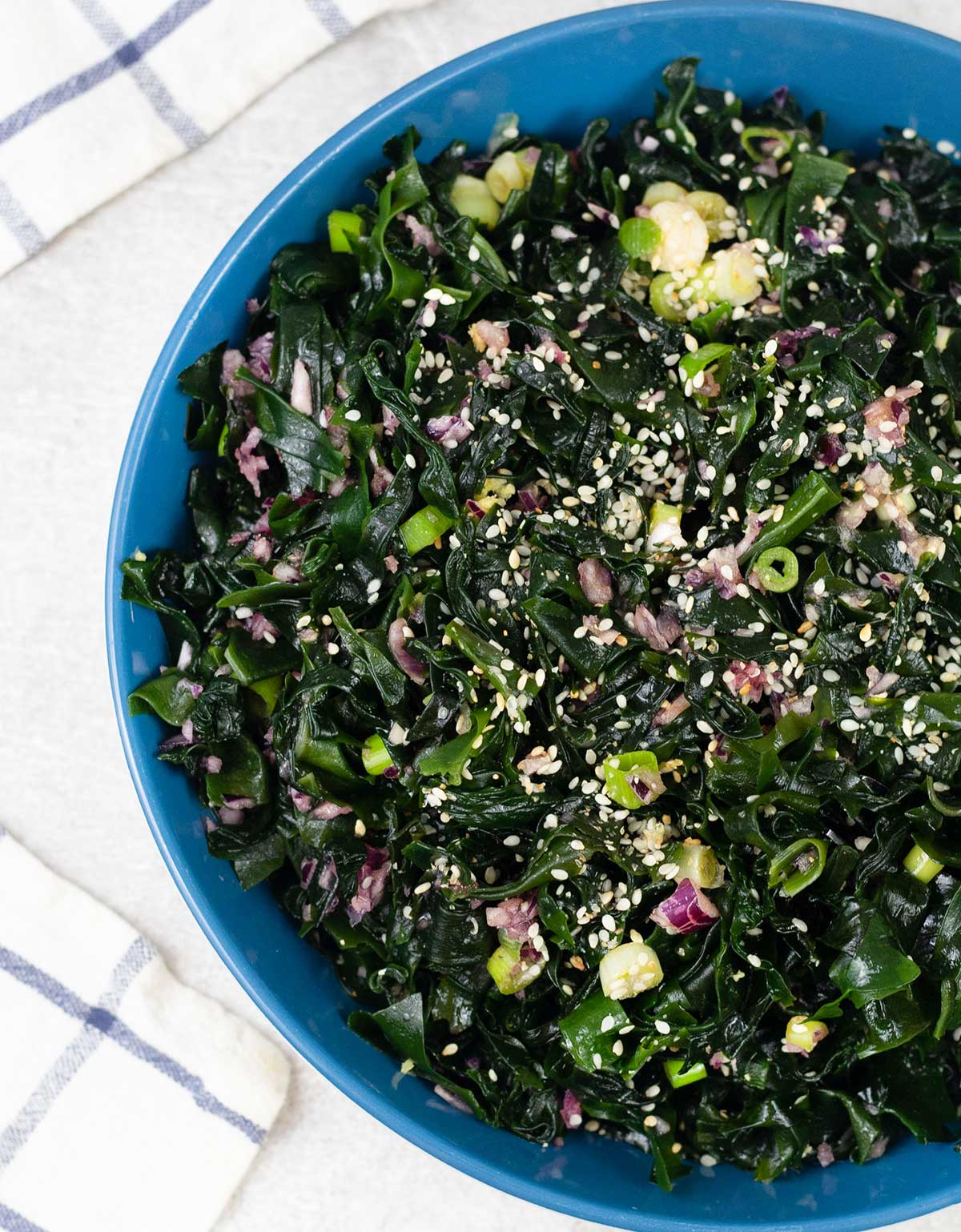 Wakame Seaweed Salad in a bowl