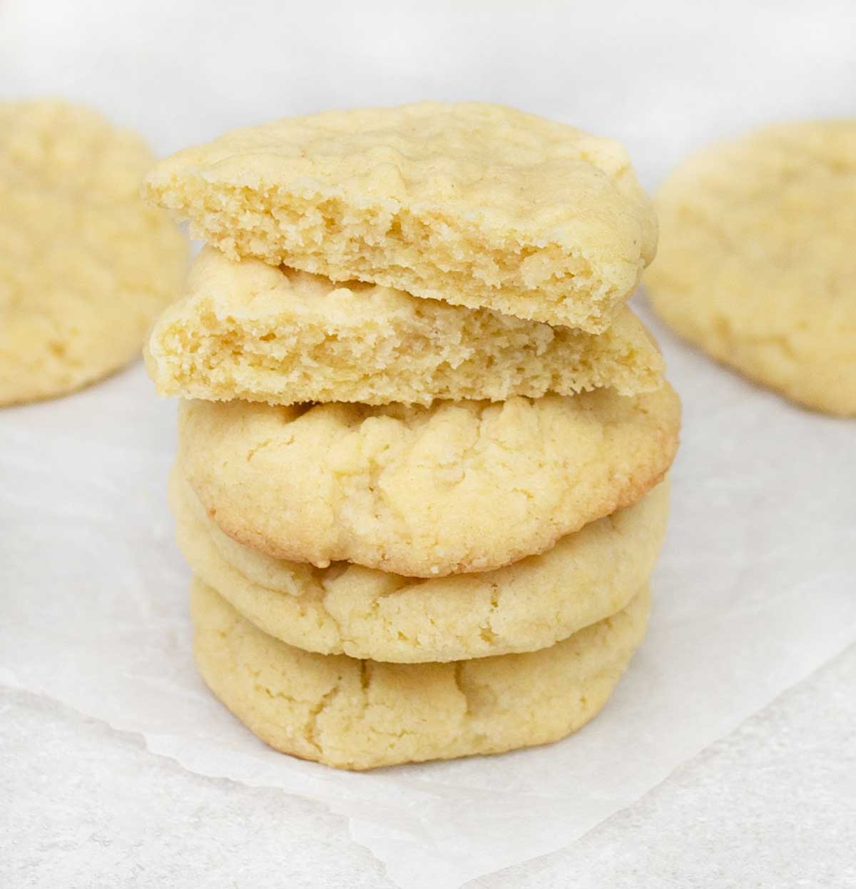 Fork biscuits on top of each others.