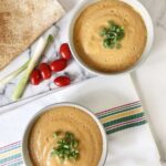 2 bowls of Egyptian red lentil soup.