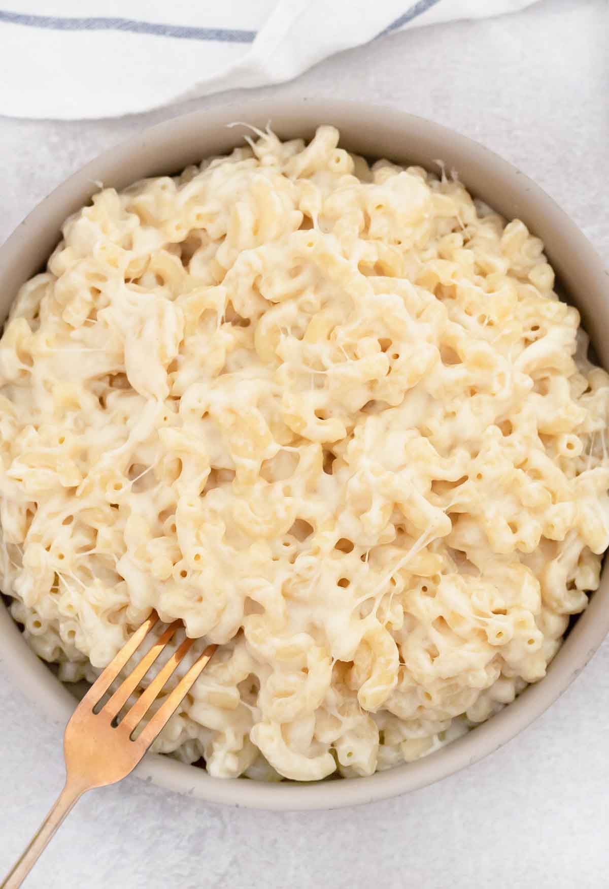 Greek yogurt pasta and cheese.