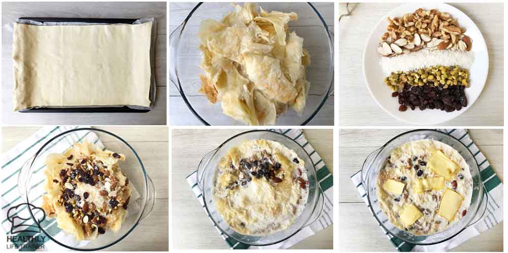 How to make Om Ali dessert with photos.