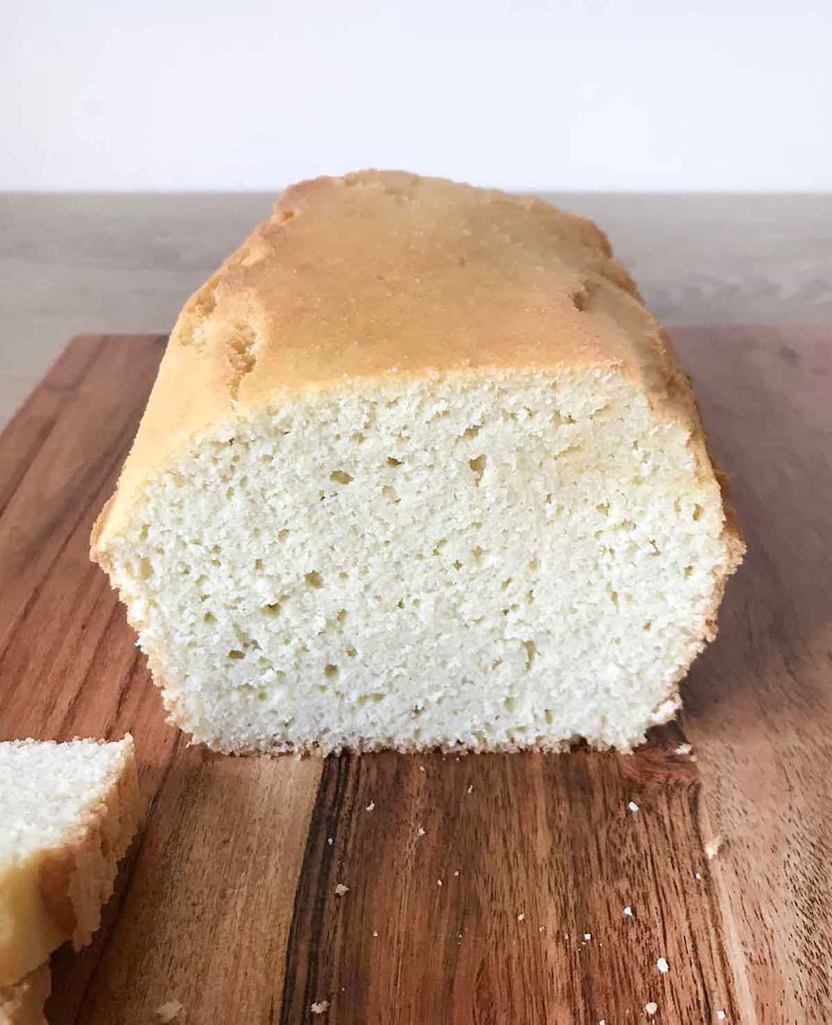 Cut the homemade gluten-free keto bread.