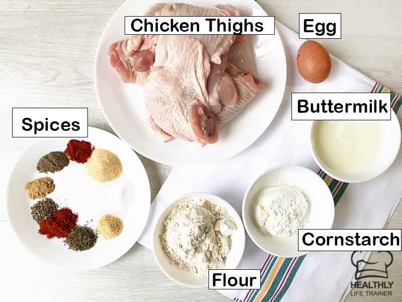 Labeled recipe ingredients on table.