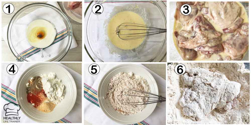 Steps of making the recipe by photos.