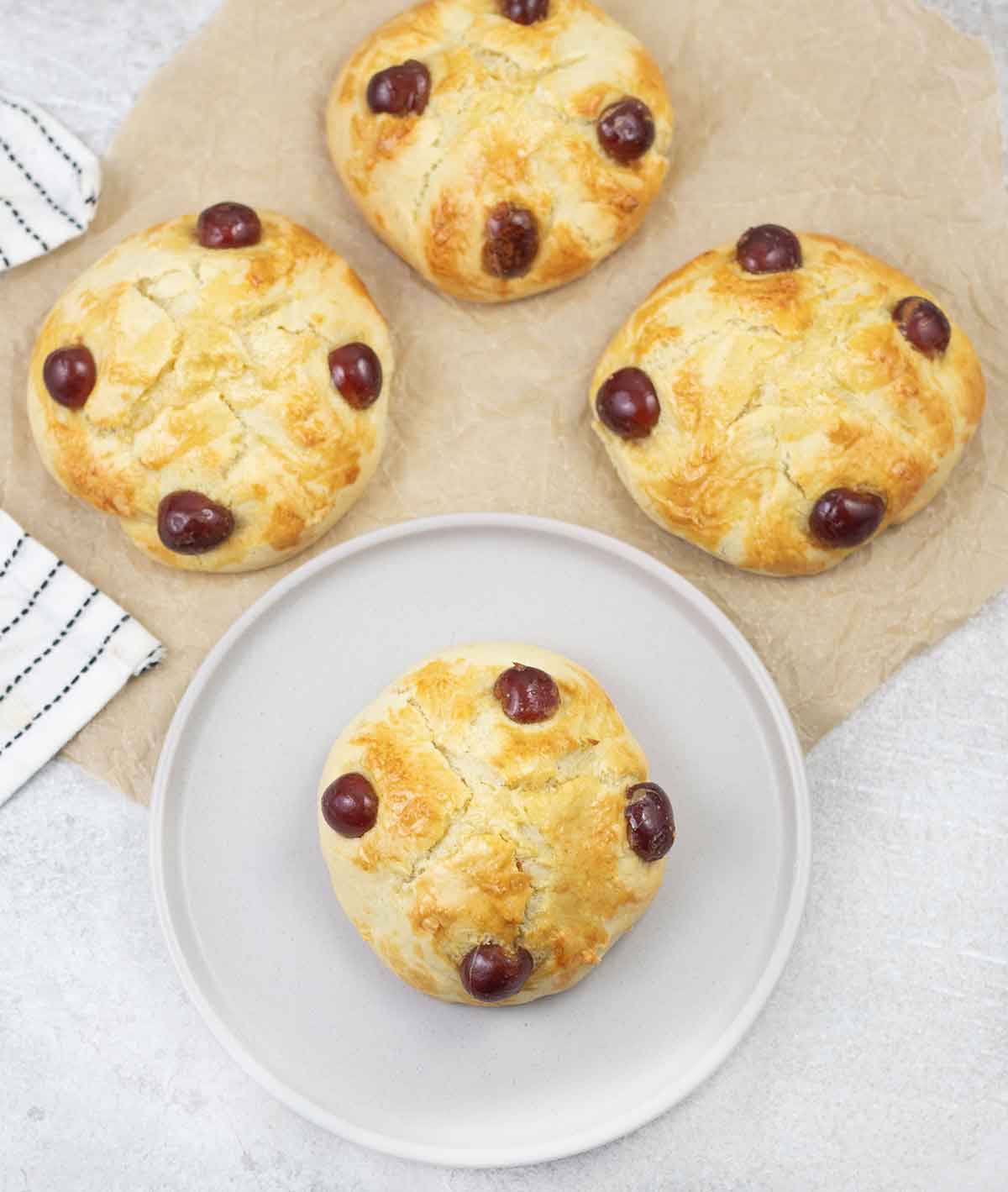 Victoria scones on the table.