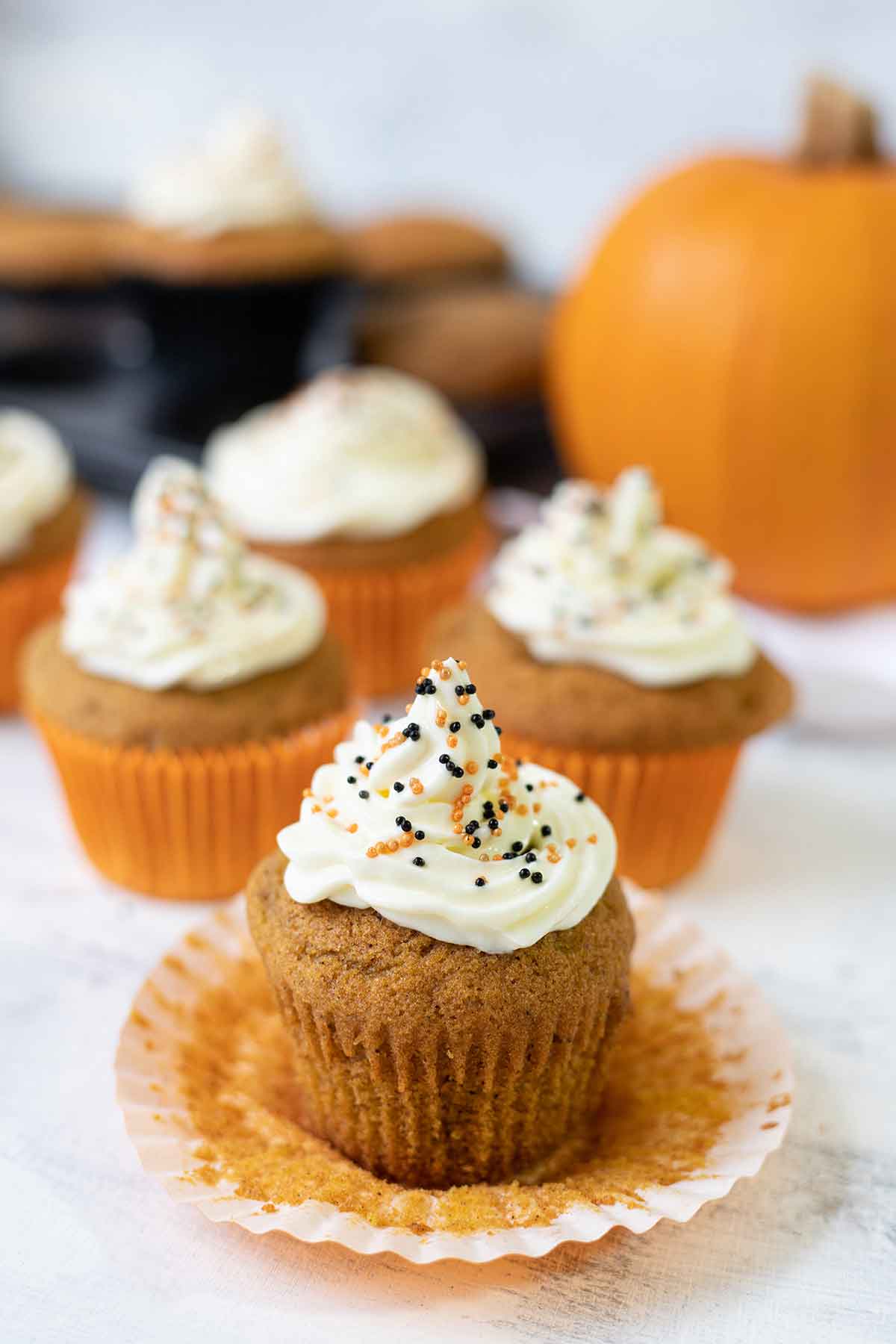 pumpkin spice cupcake without the cupcake liner.
