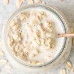 basic overnight oats made with rolled oats.