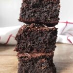 Low-carb zucchini brownies on top of each others.