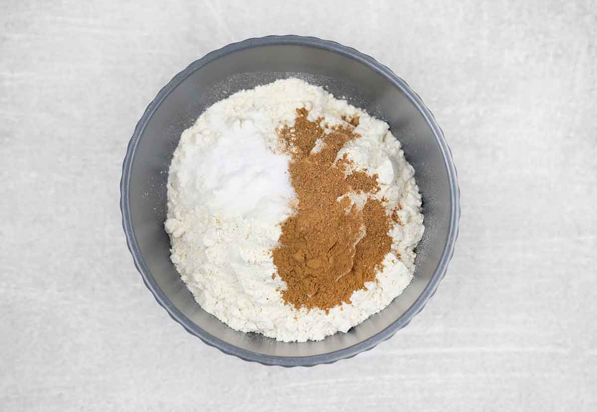 mix all the dry ingredients in a large bowl.