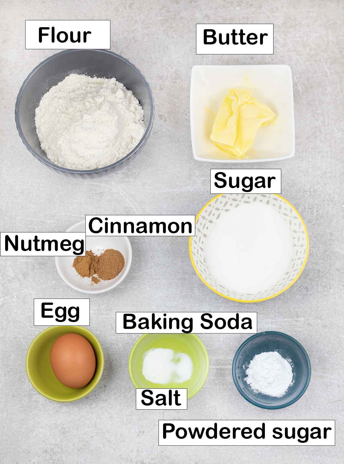 Ingredients needed to make the recipe.