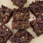 chocolate cracknell slices on the table.