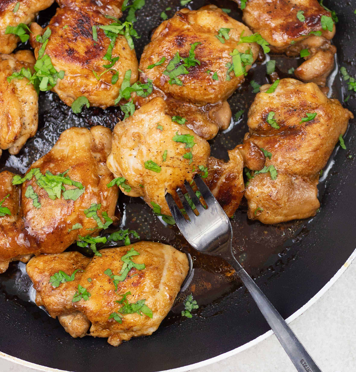 Maple Glazed Chicken Thighs n a large skillet.