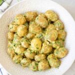 spicy potato salad with Spinach and creamy dressing.