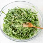 big bowl of rocket salad.