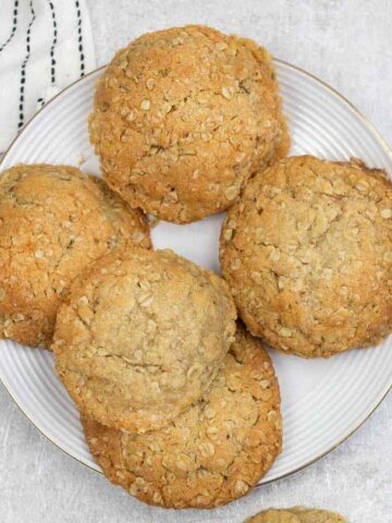 Golden Syrup Cookies in a serving plate.