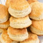 A stack of honey butter biscuits.