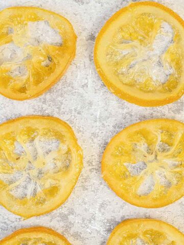 Candied lemon slices.