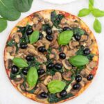 Spinach Mushroom Pizza.