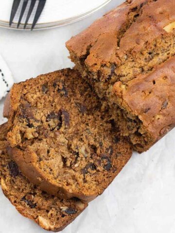 Date loaf cake.