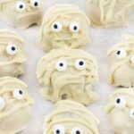 Halloween truffles mummies.