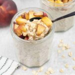 Peach overnight oats.