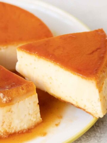 a big slice of Crème Caramel.