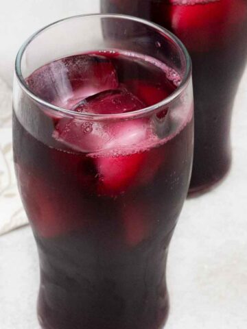 Karkade (hibiscus tea).