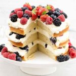 Fresh mixed berry cake.