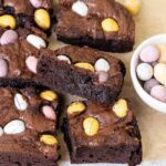 Easter mini egg brownies.