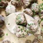 meatballs and gravy.