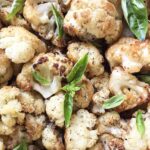 vegan garlic roasted cauliflower.