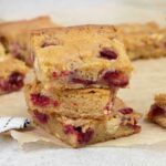 white chocolate raspberry blondies.