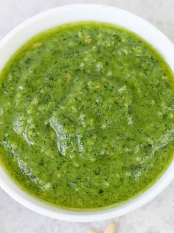 Basil pesto dressing.